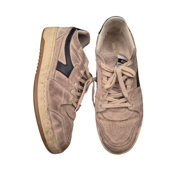 Axel Arigato Other - Axel Arigato Dice Lo Beige Gray Suede Navy Leather Low Top Sneakers Mens Sz 9